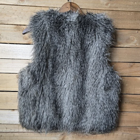 Club Monaco Open Front Faux Fur Vest Womens Small - Picture 9 of 11
